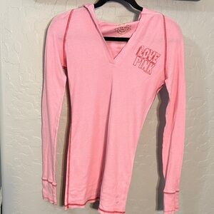 PINK Victoria's Secret Love Pink Hoodie - Light Pink